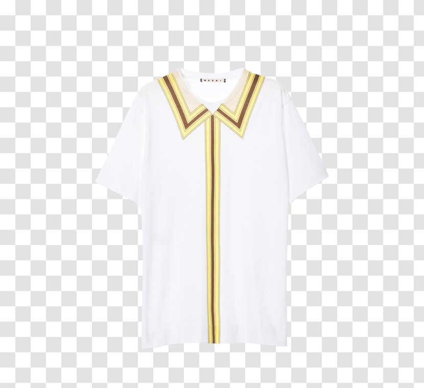 Sleeve T-shirt Collar Neck Blouse - Yellow Transparent PNG