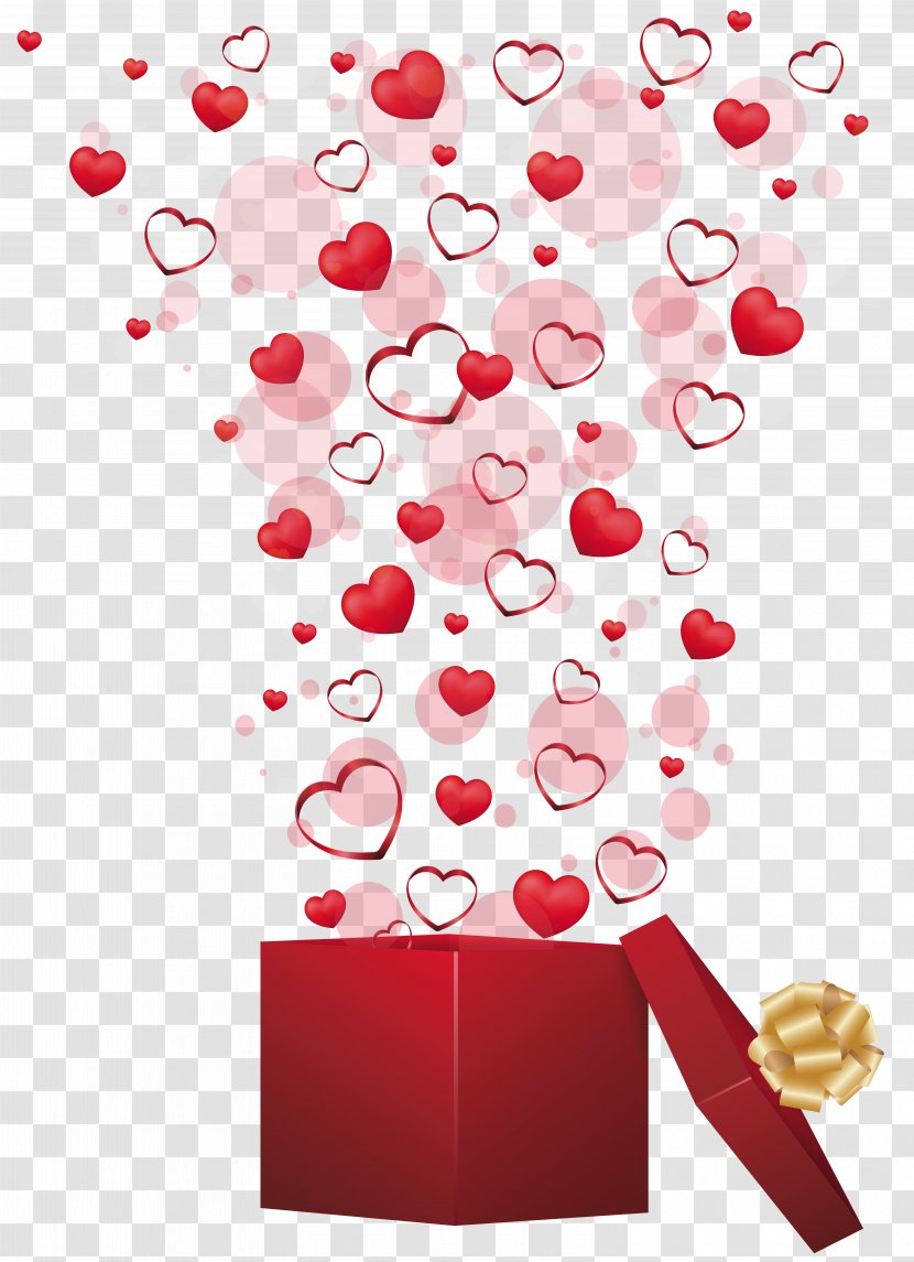 Valentine's Day Gift Heart Clip Art - Tree - Red With Hearts PNG Clipart Picture Transparent PNG