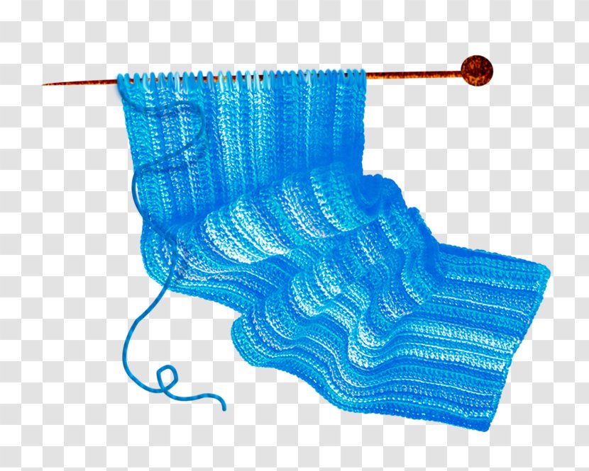 Blue Knitting Sweater - Blog Transparent PNG