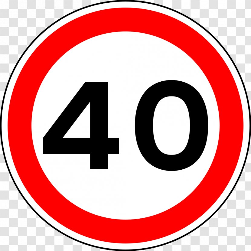Traffic Sign Speed Limit Road The Highway Code - Symbol Transparent PNG
