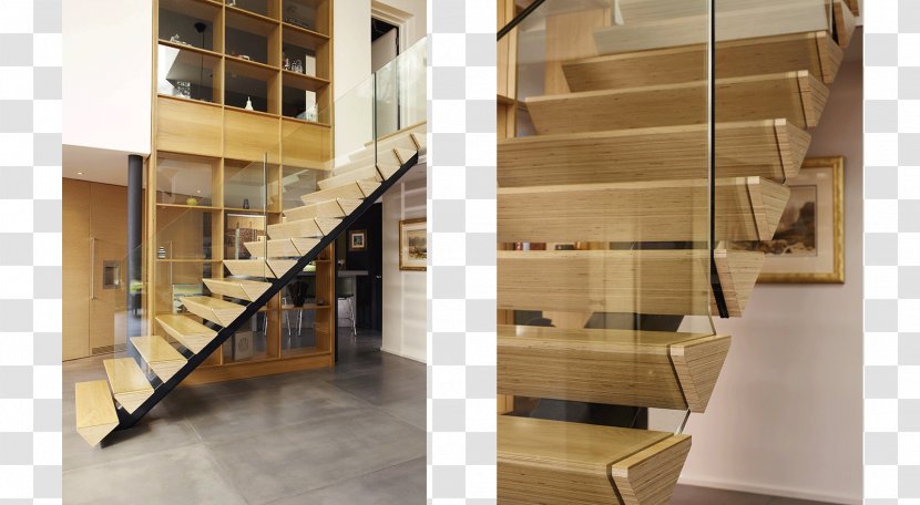 Stairs Cantilever Baluster Stair Tread Handrail - Flooring Transparent PNG