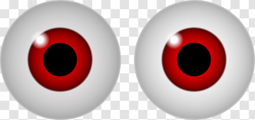 Red Eye Googly Eyes Color Clip Art - Cartoon Transparent PNG