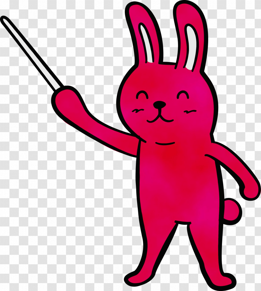 Cartoon Rabbit Animal Figurine Meter Whiskers Transparent PNG