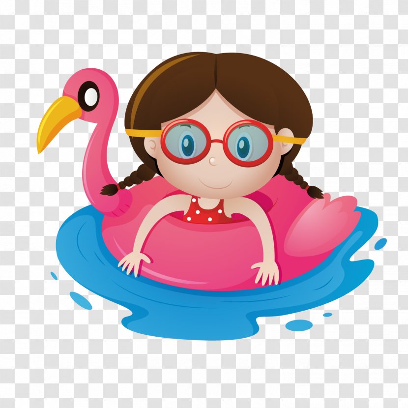 Beach Child Clip Art - Flower - Vector Swimming Pool Transparent PNG