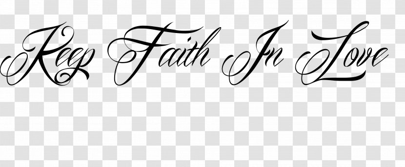 Tattoo God Calligraphy Font - Faith Transparent PNG