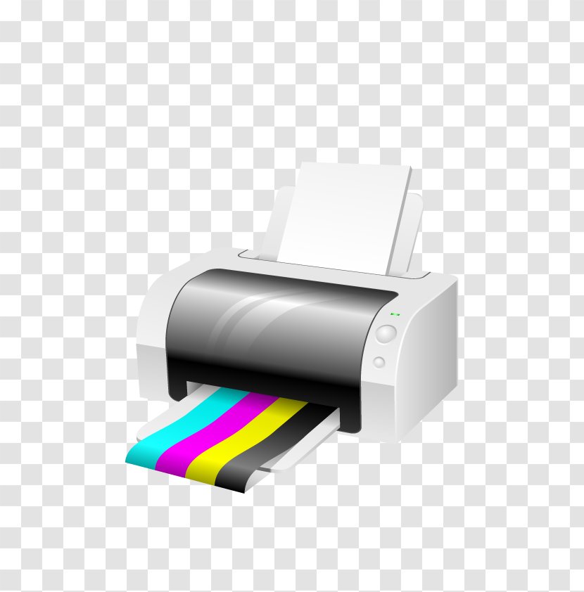 Printer CMYK Color Model Clip Art - Technology - Vector 3D Transparent PNG