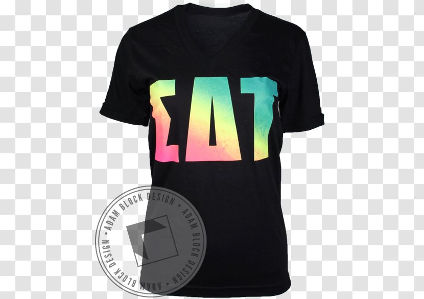 T-shirt Logo Sleeve Font - Active Shirt - Rainbow Gradient Transparent PNG