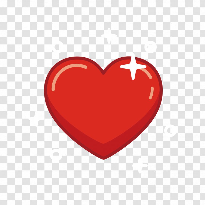 Red Heart - Cartoon - Watercolor Transparent PNG