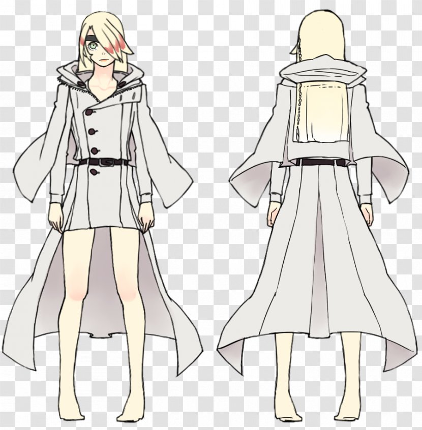 Robe Line Art Dress Sketch - Flower Transparent PNG