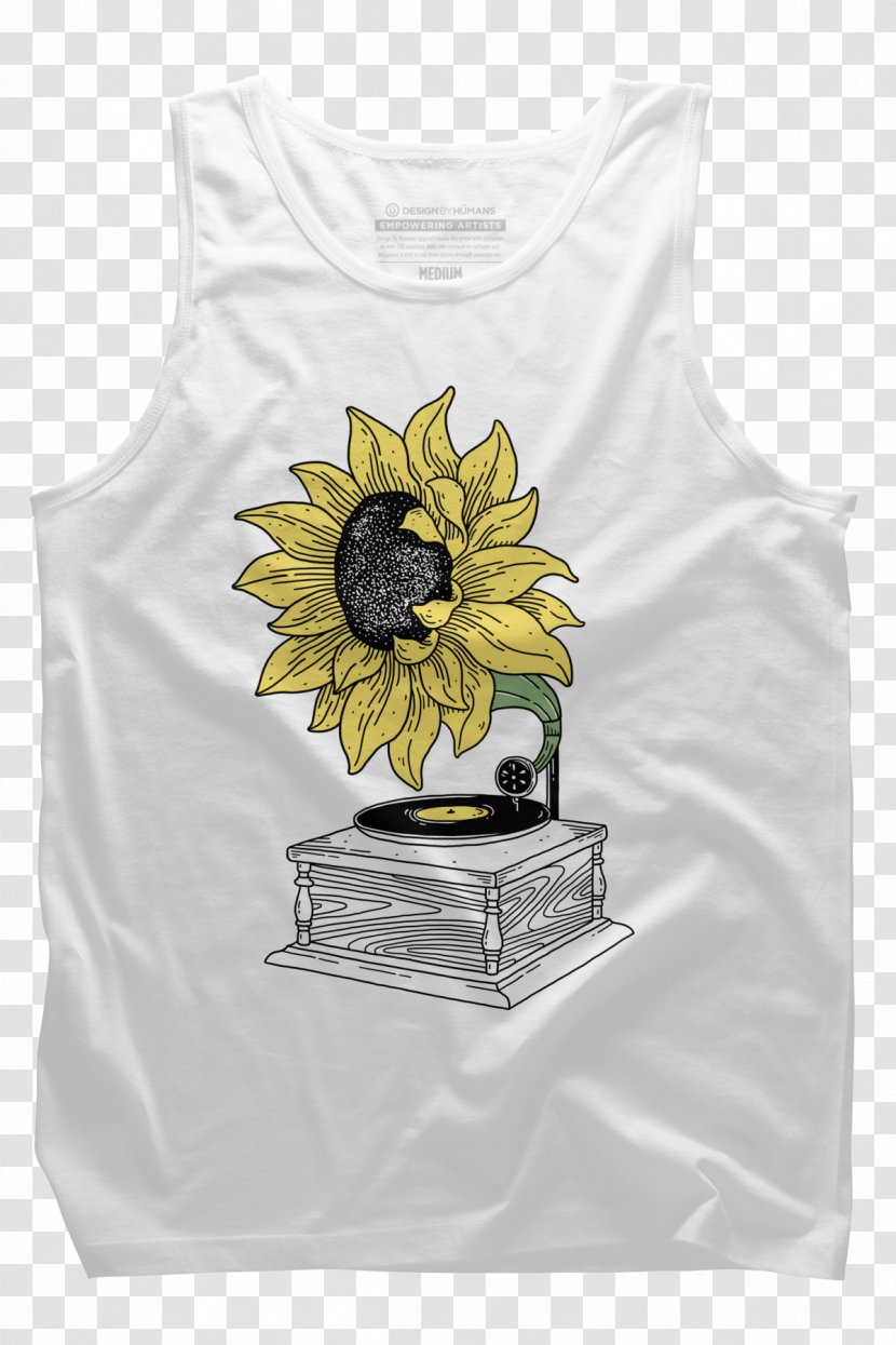 Sticker T-shirt Drawing Common Sunflower - Tshirt Transparent PNG