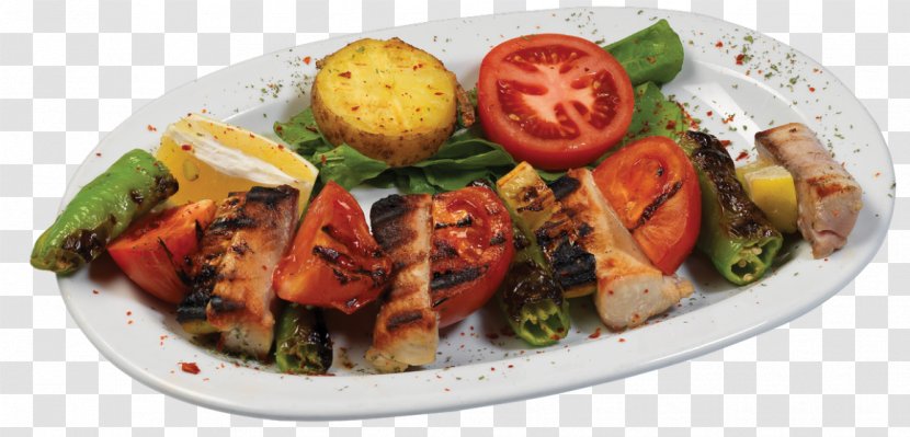 Souvlaki Kebab Vegetarian Cuisine Fattoush Full Breakfast - Vegetarianism Transparent PNG