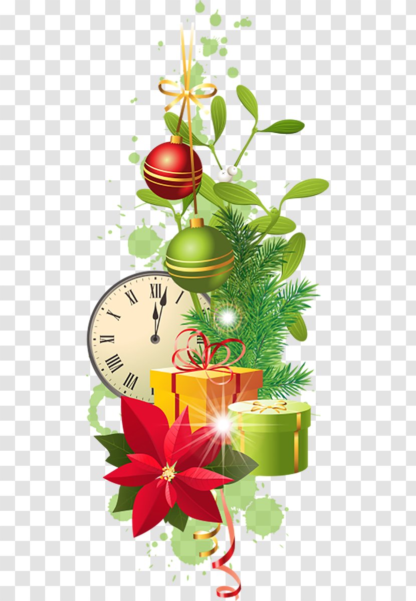 Clip Art Christmas Day Tree Floral Ornament - Design Transparent PNG