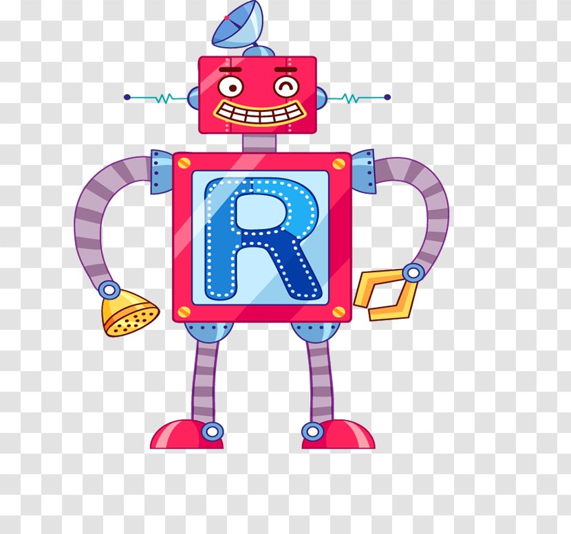Cartoon Robot Illustration Transparent PNG