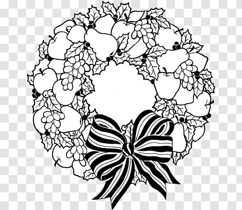 Christmas Wreaths Coloring Book Day Pages - Advent - Child Transparent PNG