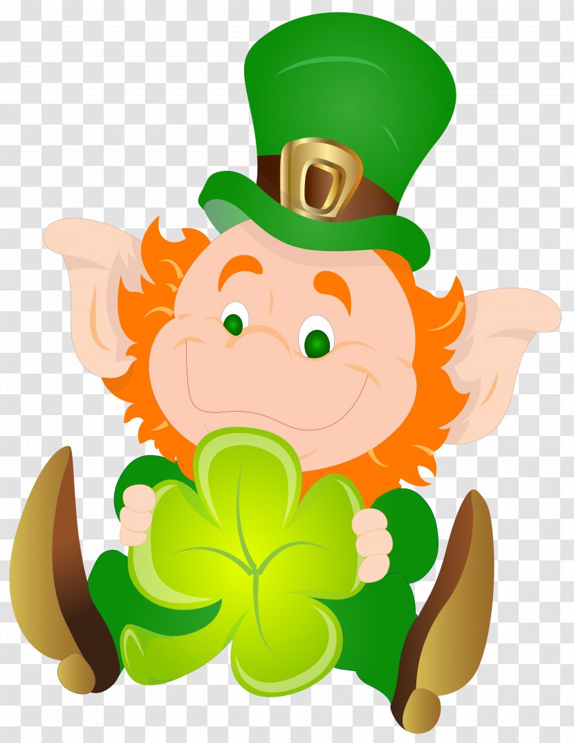 Leprechaun Ireland Clip Art - Four Leaf Clover - Transparent Image Transparent PNG