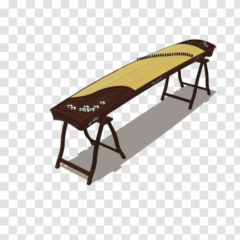 Guqin Guzheng 3D Computer Graphics - Sketchup Transparent PNG