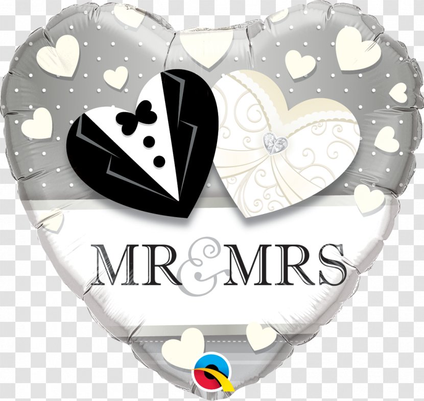 Mylar Balloon Wedding Anniversary Bridal Shower - Party - Mr. Mrs. Transparent PNG