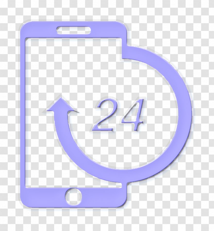 Phone Icons Icon Tools And Utensils Smartphone 24 Hours Service - Blue - Symbol Logo Transparent PNG