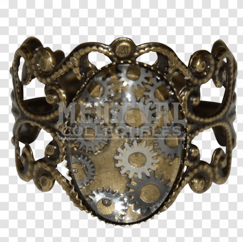 01504 Silver Metal - Brass - Steampunk Gear Transparent PNG
