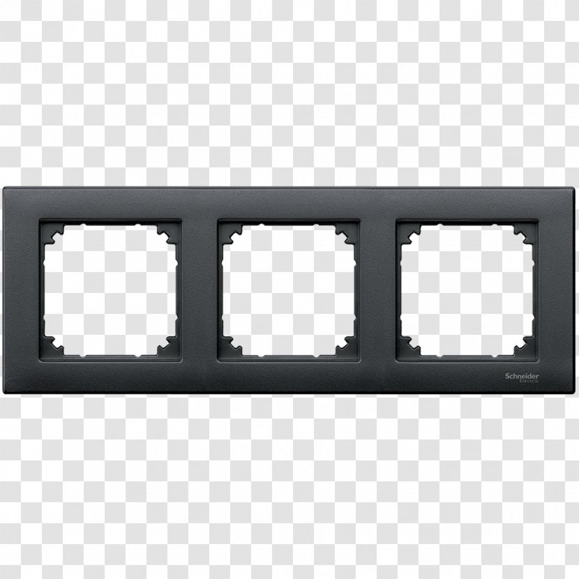 Wall Plates & Covers Schneider Electric Anthracite Rahmen 3-Fach - Multimedia - Rectangle Transparent PNG