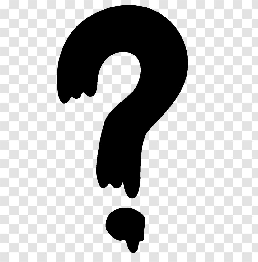 Question Mark Stencil Clip Art Logo - Silhouette - Clipart Asking Transparent PNG