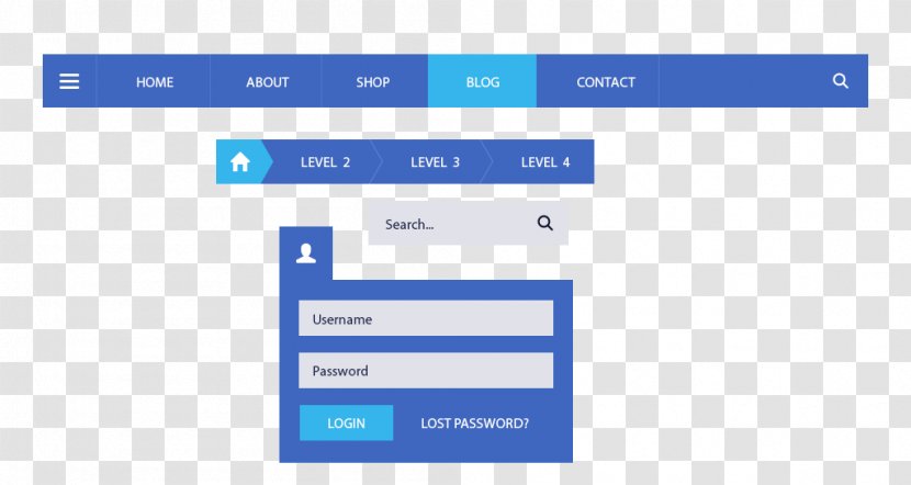 Search Box - Web Page - Navigation Bar And Design Transparent PNG