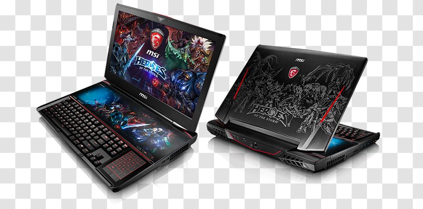 Laptop Heroes Of The Storm MSI GT80S Titan SLI Scalable Link Interface - Electronic Device - Promotion Presentation Transparent PNG