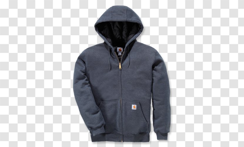 Hoodie T-shirt Carhartt 3 Season Hooded Jacket Workwear - Zipper - Charcoal Transparent PNG