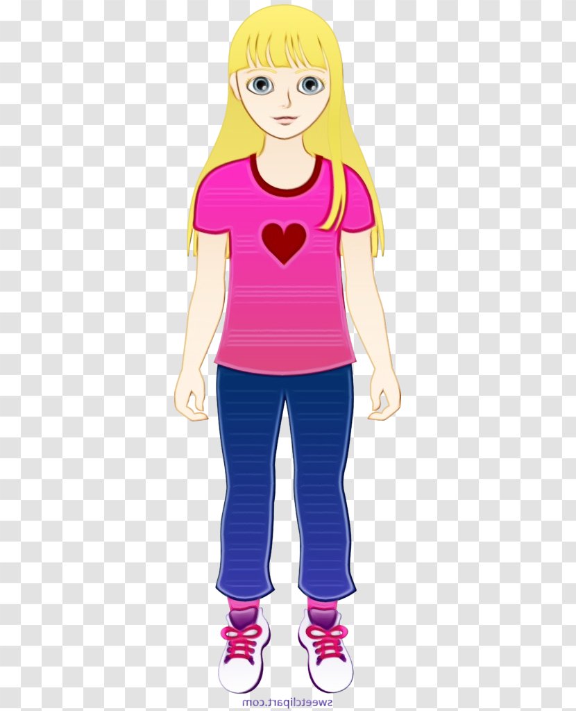 Girl Heart - Watercolor - Costume Top Transparent PNG