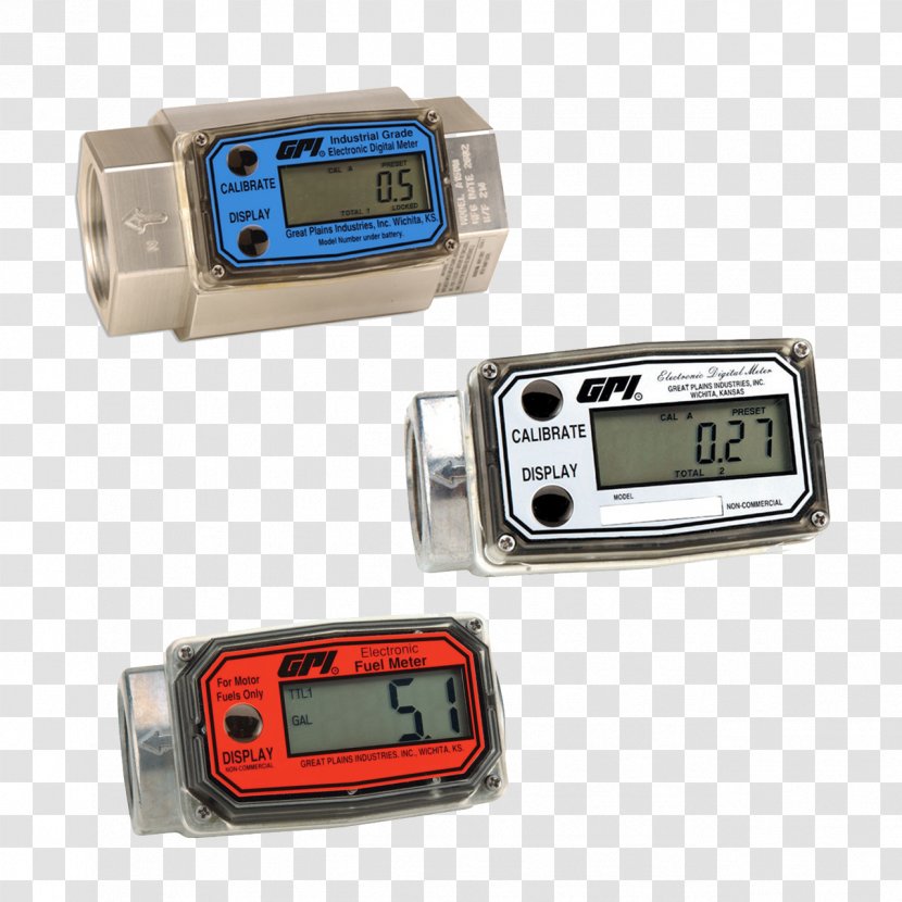 Flow Measurement Diesel Fuel Electronics Kerosene - Meter Transparent PNG