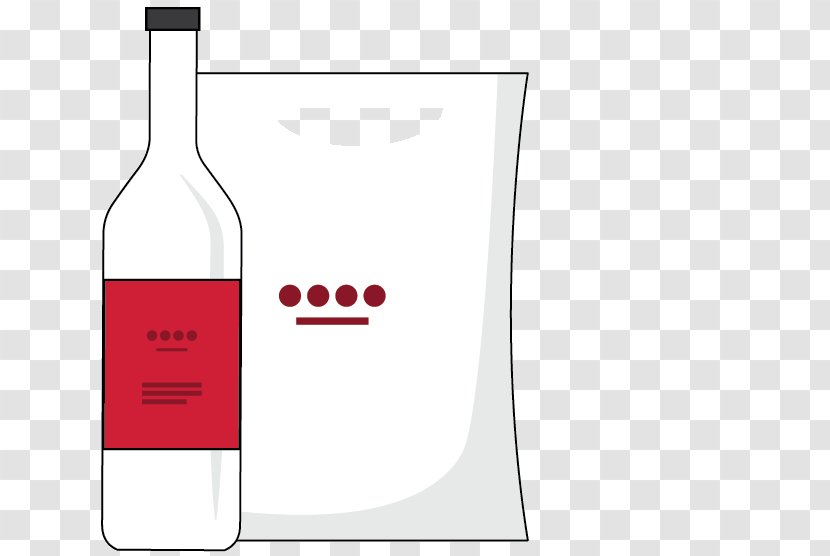 Red Wine Glass Bottle Liqueur - Snack Packaging Design Transparent PNG
