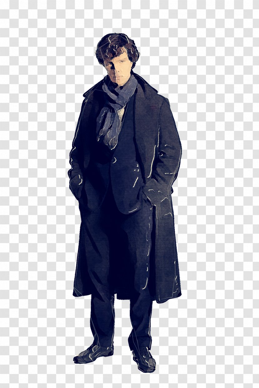 Sherlock Holmes John H. Watson The Sign Of Three Television Show Actor - Standing - Formal Wear Raincoat Transparent PNG