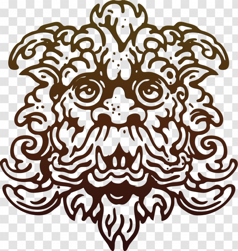 Drawing Art Clip - Black And White - Lions Head Transparent PNG