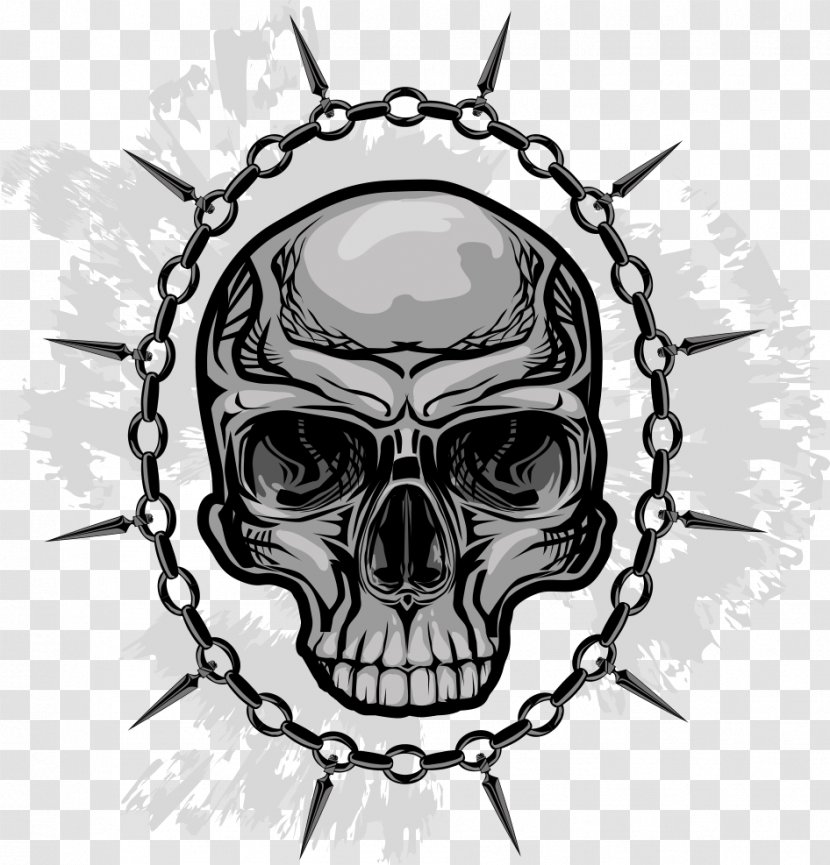 Skull Stock Photography Illustration - Bone - Black Print Transparent PNG