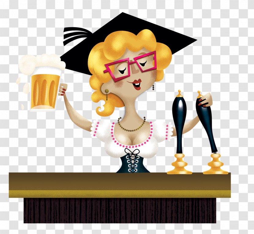 Beer Bartender Clip Art - Bar - Cartoon Female Transparent PNG