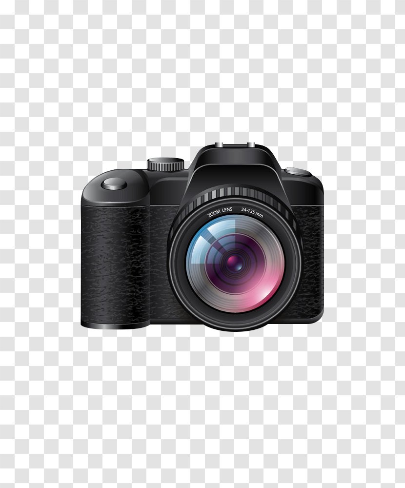 Single-lens Reflex Camera Photography - Cameras Optics - SLR Black Background Image Transparent PNG
