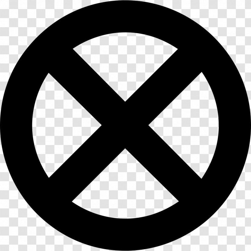 Professor X Storm X-Men Logo - Black And White Transparent PNG