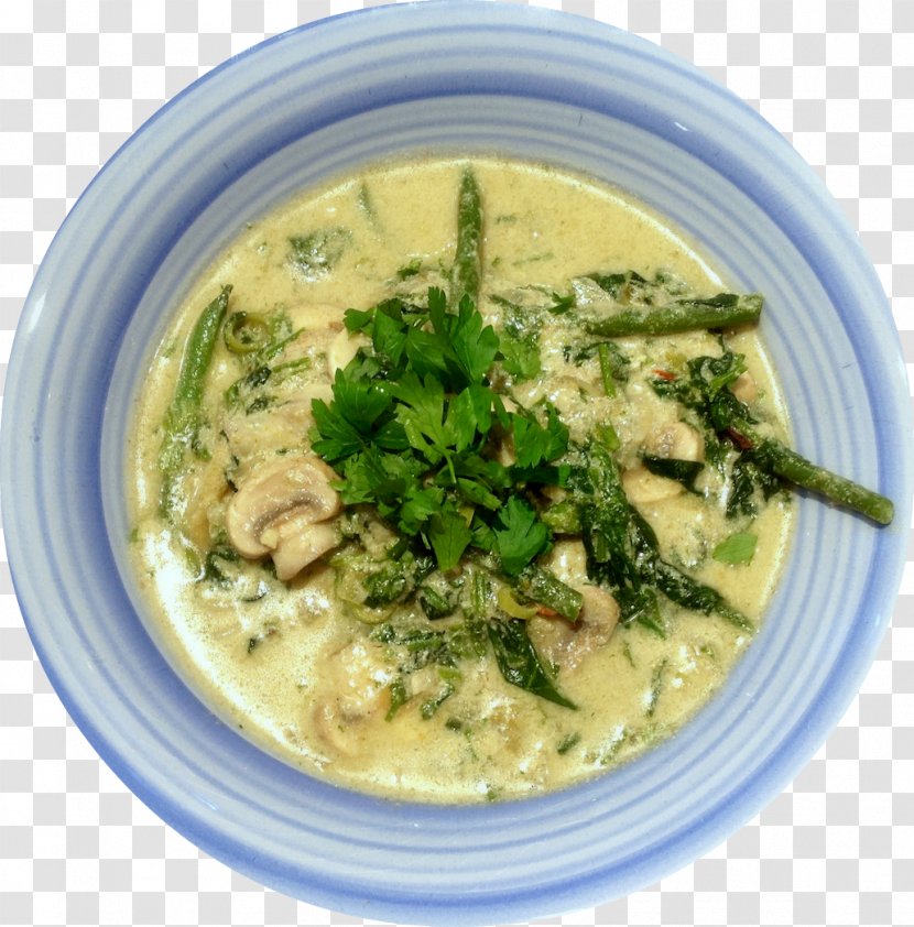 Vegetarian Cuisine Green Curry Thai Food Leaf Vegetable - Chicken Transparent PNG