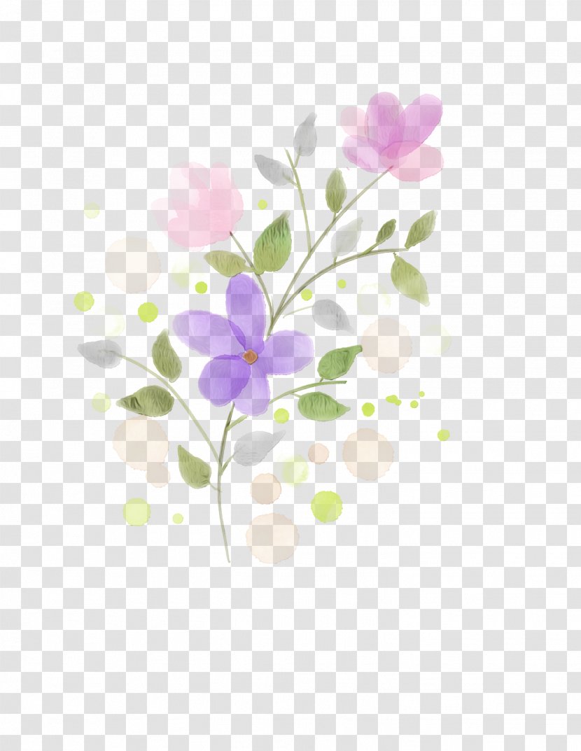 Flower Petal Plant Branch Purple - Wet Ink - Sweet Pea Pink Transparent PNG