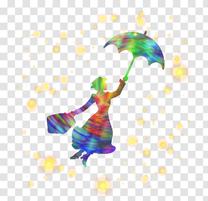 Mary Poppins Stencil Silhouette Art - Saving Mr Banks Transparent PNG