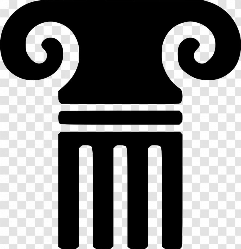 Column - Black And White - Logo Transparent PNG