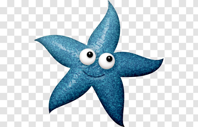 Starfish Clip Art Blue Sea Star Cartoon Drawing - Aquatic Animal Transparent PNG