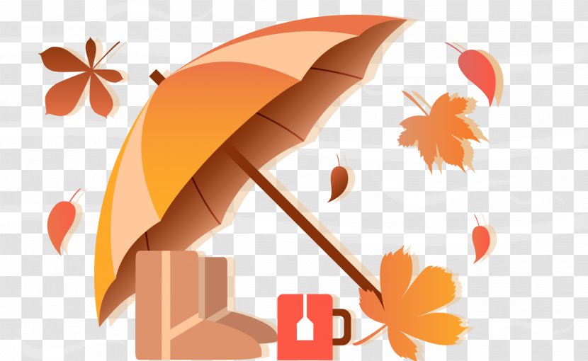 Rain Autumn - Vector Umbrella Transparent PNG