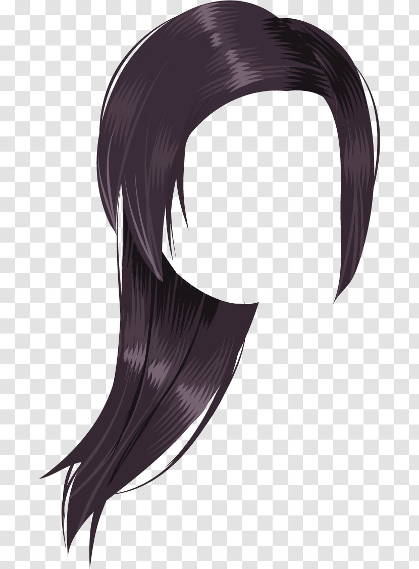Black Hair Coloring Brown Long Transparent PNG