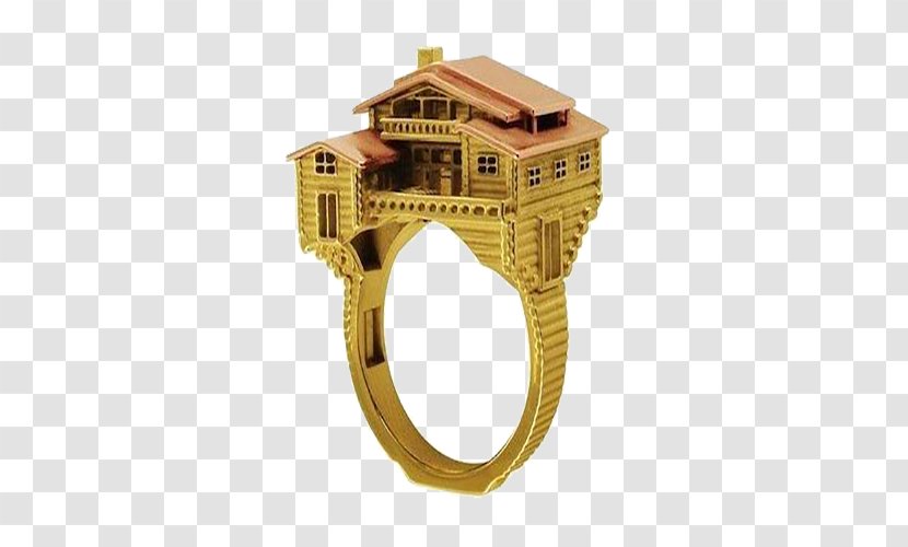 Ring Jewellery Architecture Building Gemstone - Golden Transparent PNG