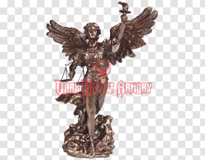 Bronze Sculpture Uriel Archangel Statue Ramiel - Angel Transparent PNG