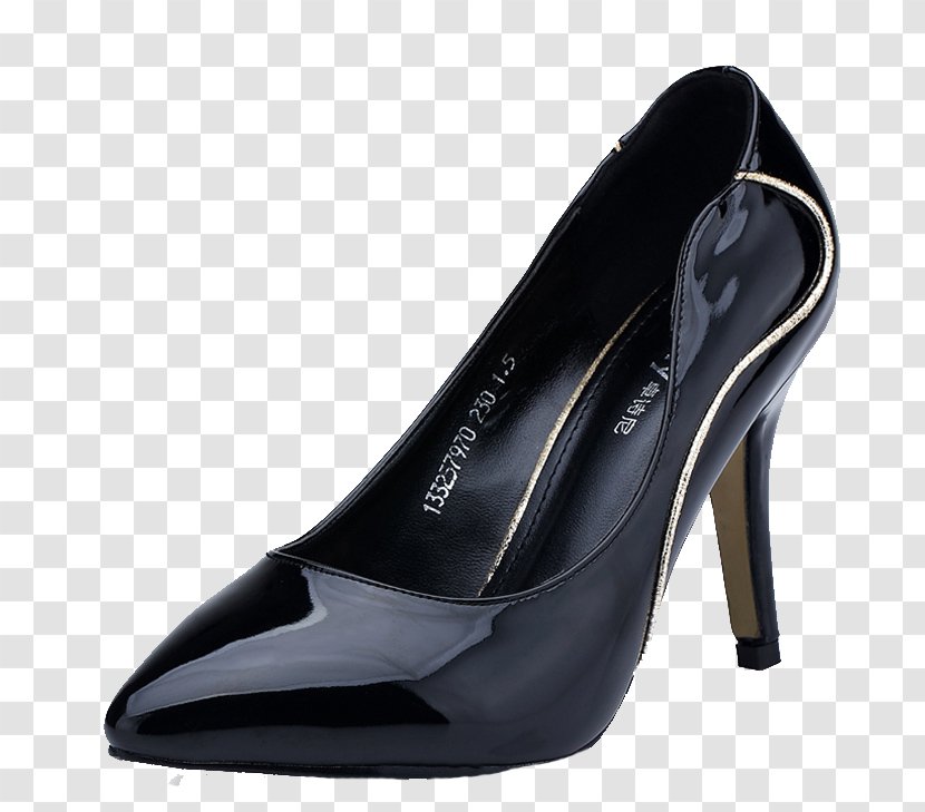 Woman Shoe - Designer - Black Pointed Shoes Child Transparent PNG