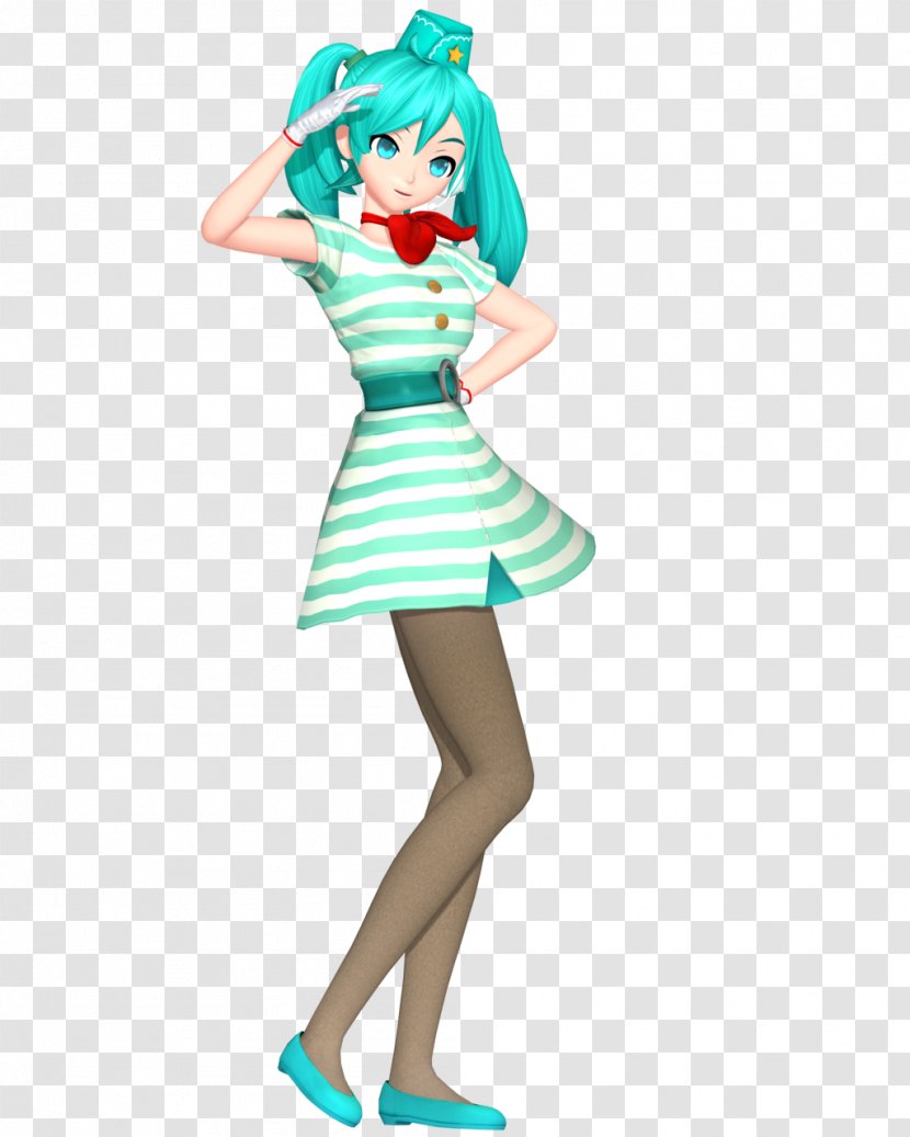 Hatsune Miku Flight Attendant DeviantArt Character - Heart - Attendants Transparent PNG