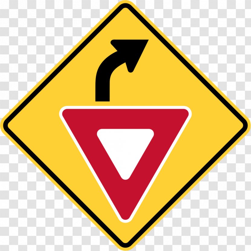 Traffic Sign United States Warning Yield Manual On Uniform Control Devices - Royaltyfree Transparent PNG