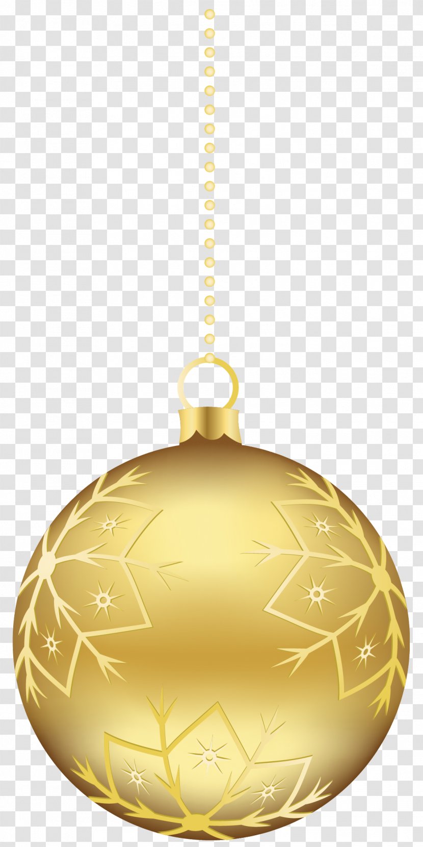 Christmas Ornament Decoration Gold Clip Art - Holiday - Images Of Ornaments Transparent PNG